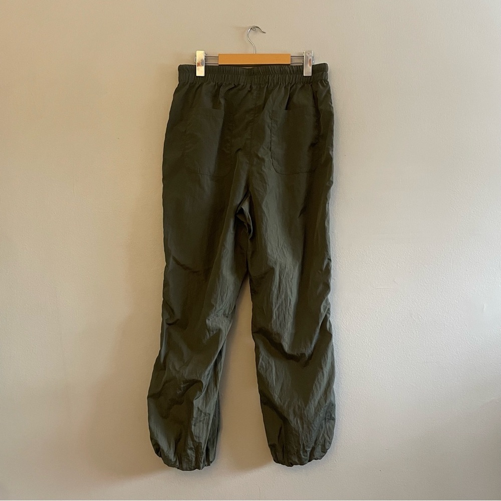 Ci Sono Dark Green Nylon Parachute Pants with Bungee Hem – Size Large EUC - Picture 10 of 14